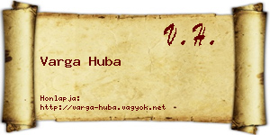 Varga Huba névjegykártya
